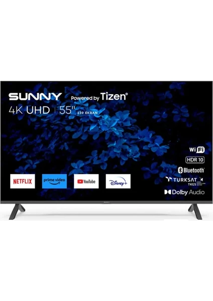 Sunny SN55FMN501 55" 139 Ekran Dahili Uydu Alıcılı 4K Ultra HD Smart LED TV